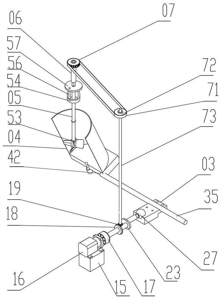 Computer case paint mixing and stirring device and operation method