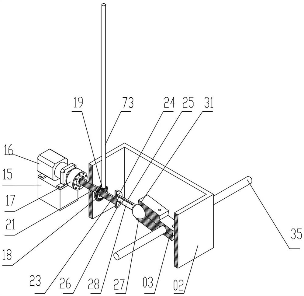 Computer case paint mixing and stirring device and operation method