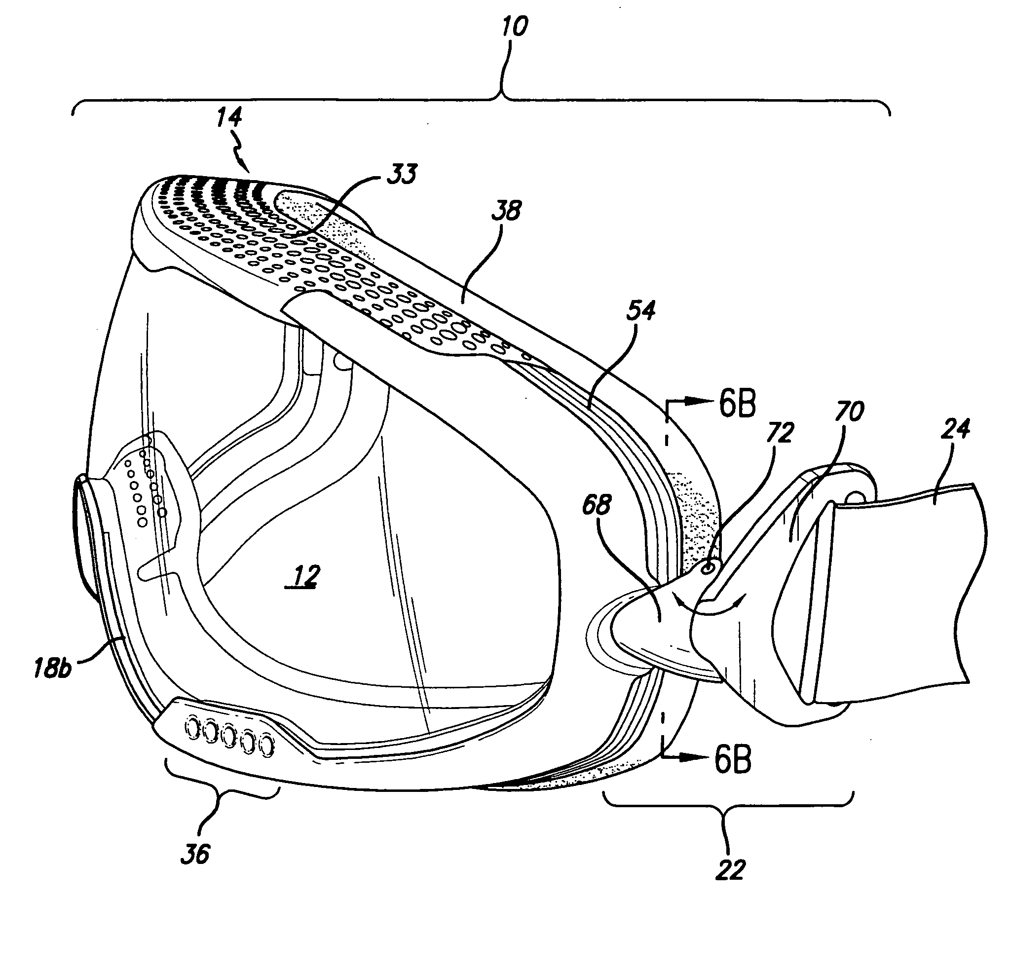 Goggle with removable lens