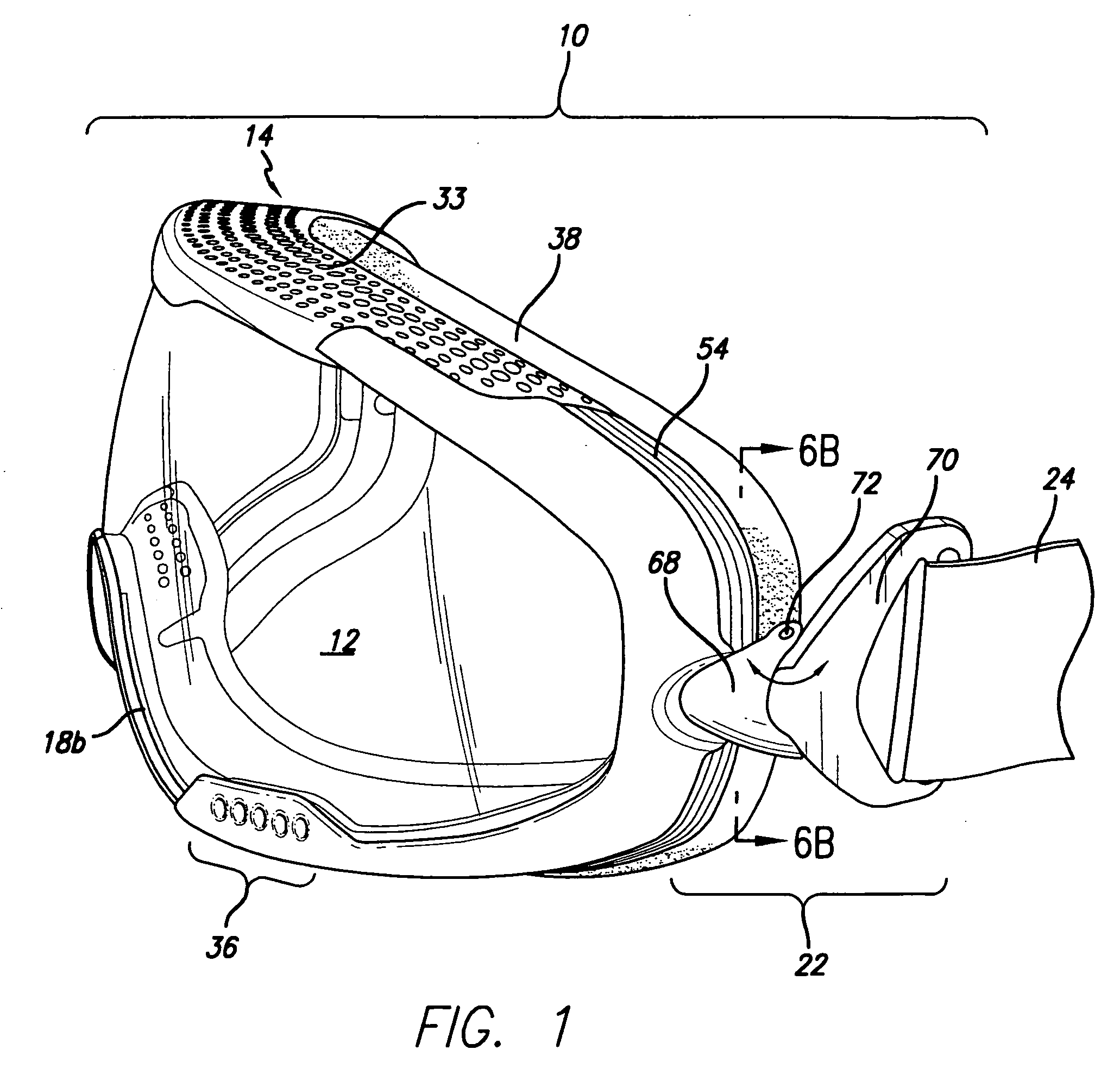 Goggle with removable lens