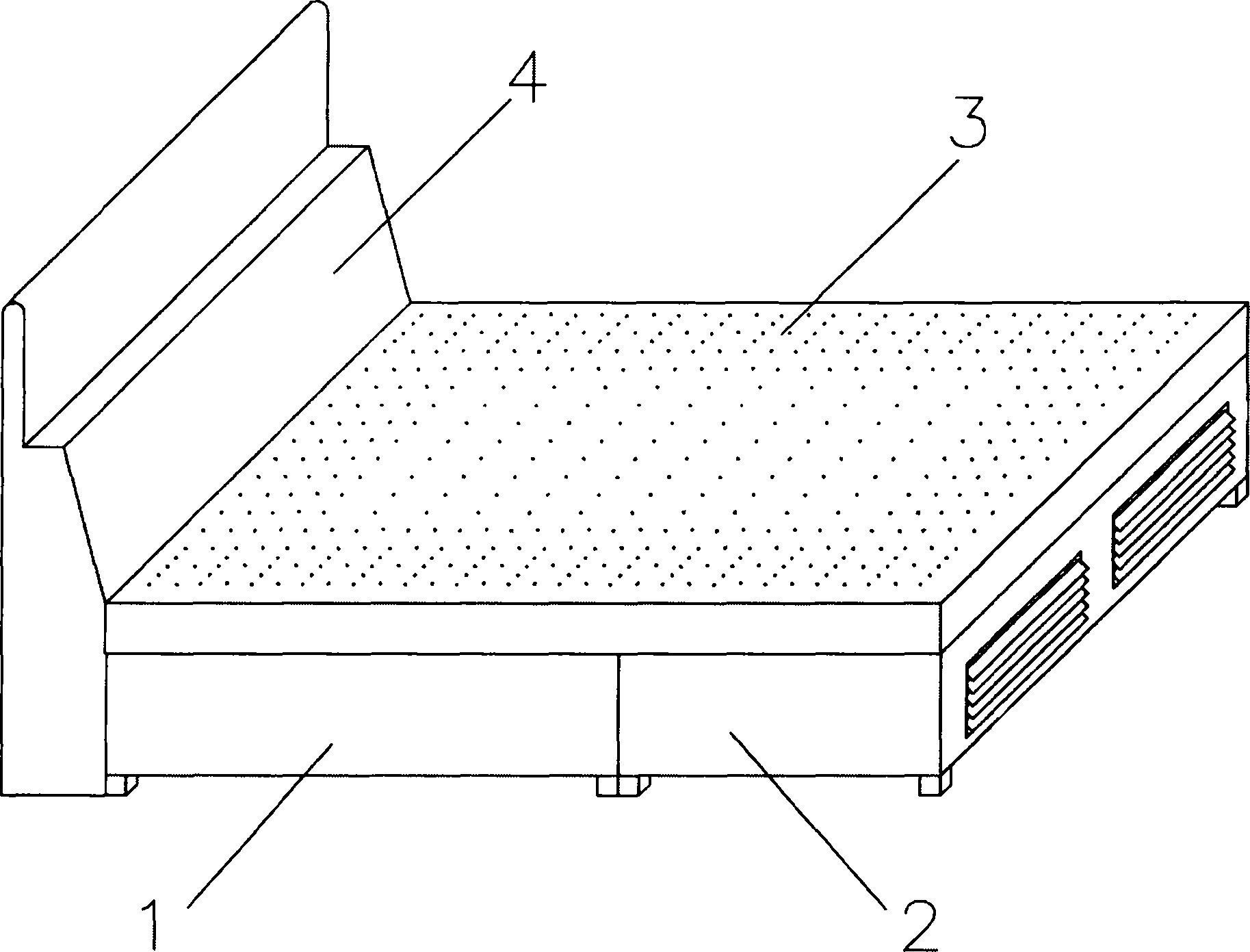 Air-conditioning bed and regulation method of outlet air temperature of air conditioner