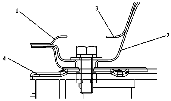A-column reinforcing plate connection structure