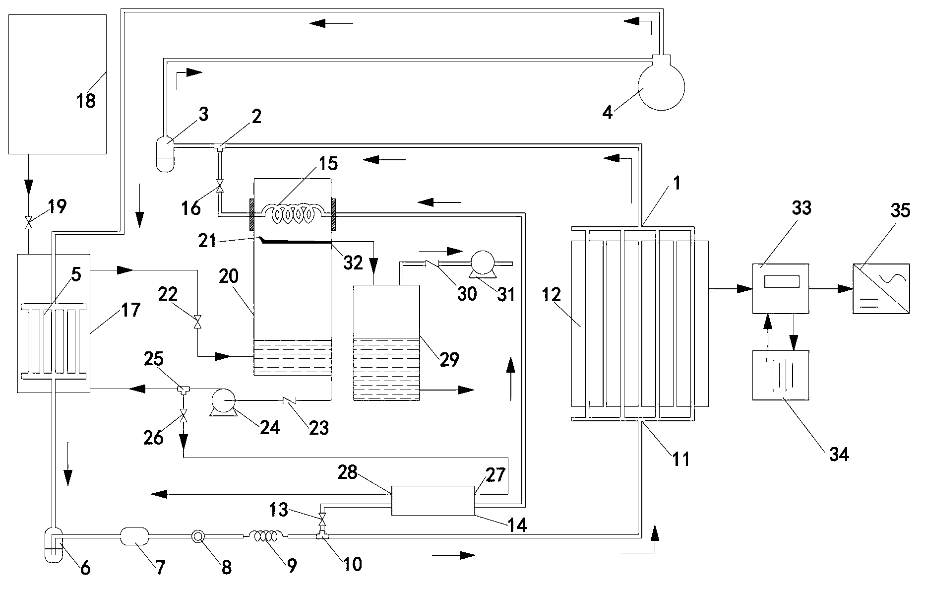 Seawater desalting device and method of off-grid type photovoltaic photo-thermal coupled heat pump