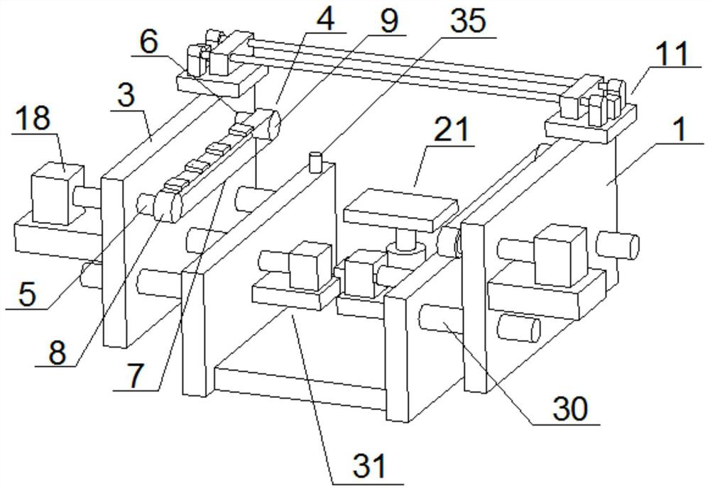 A kind of transmission mechanism of placement machine with pcb board fixing device