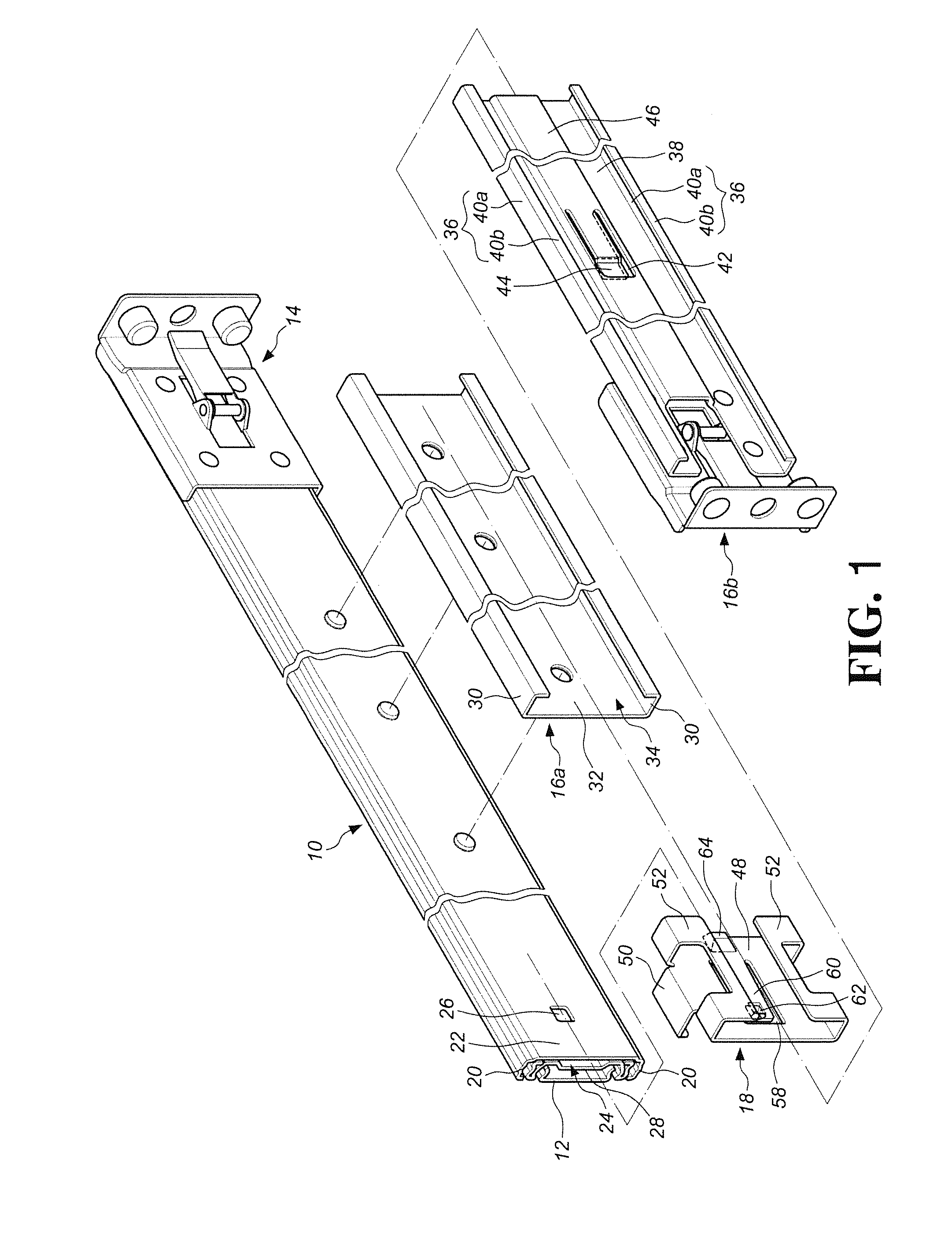 Slide rail assembly for use in rack system and reinforcement member thereof