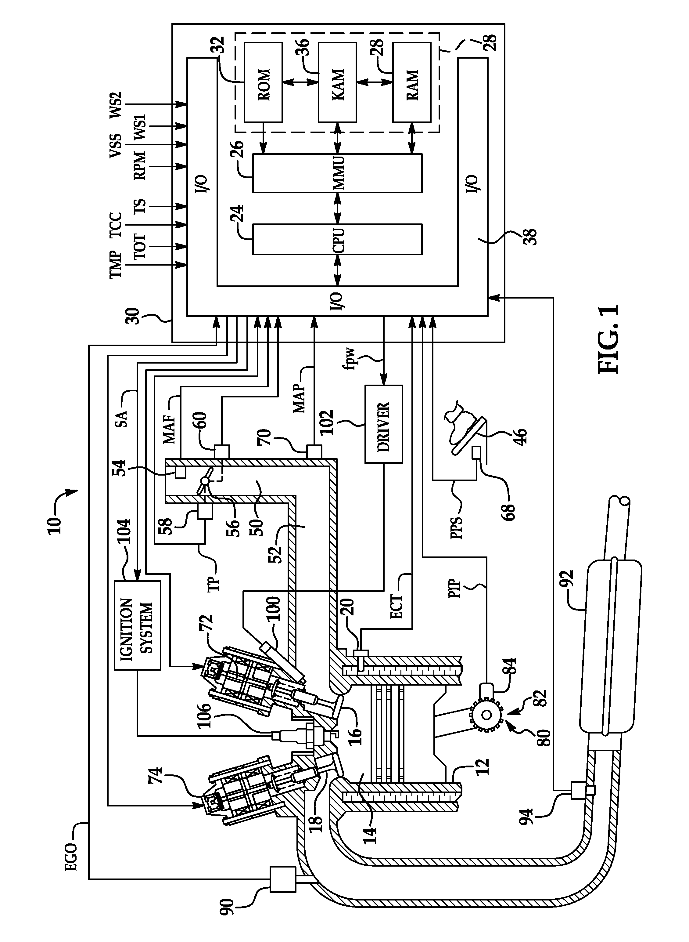 Engine control with valve deactivation monitoring using exhaust pressure