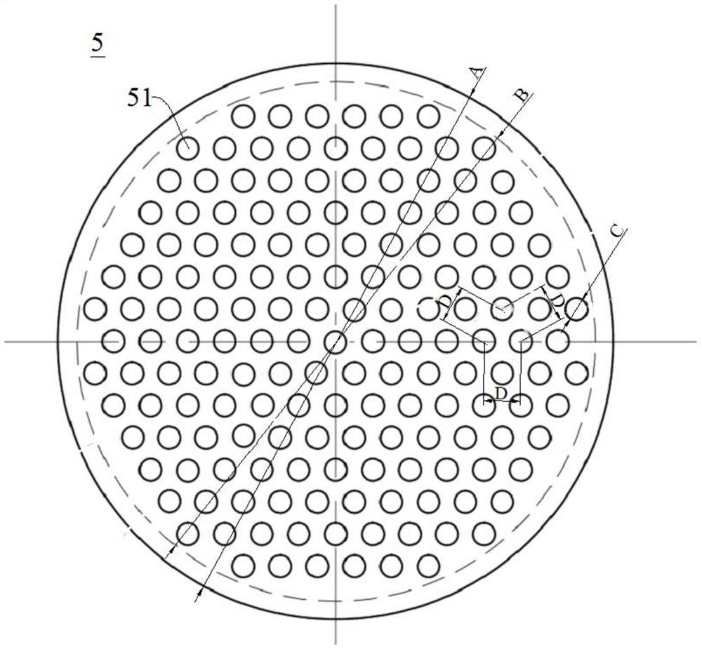 Test device for simulating entrainment of reactor hot leg section