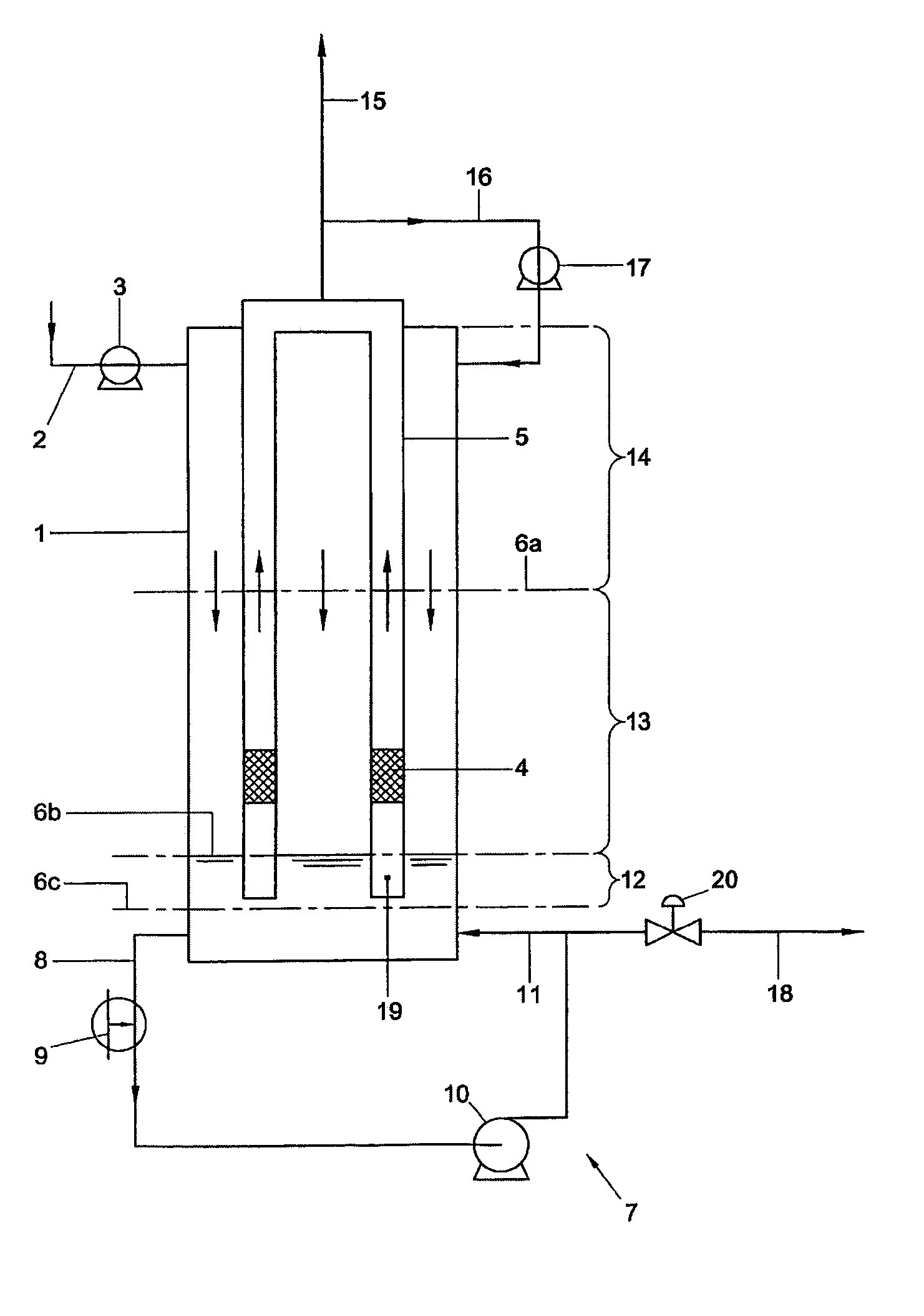 Method and apparatus for processing a suspension