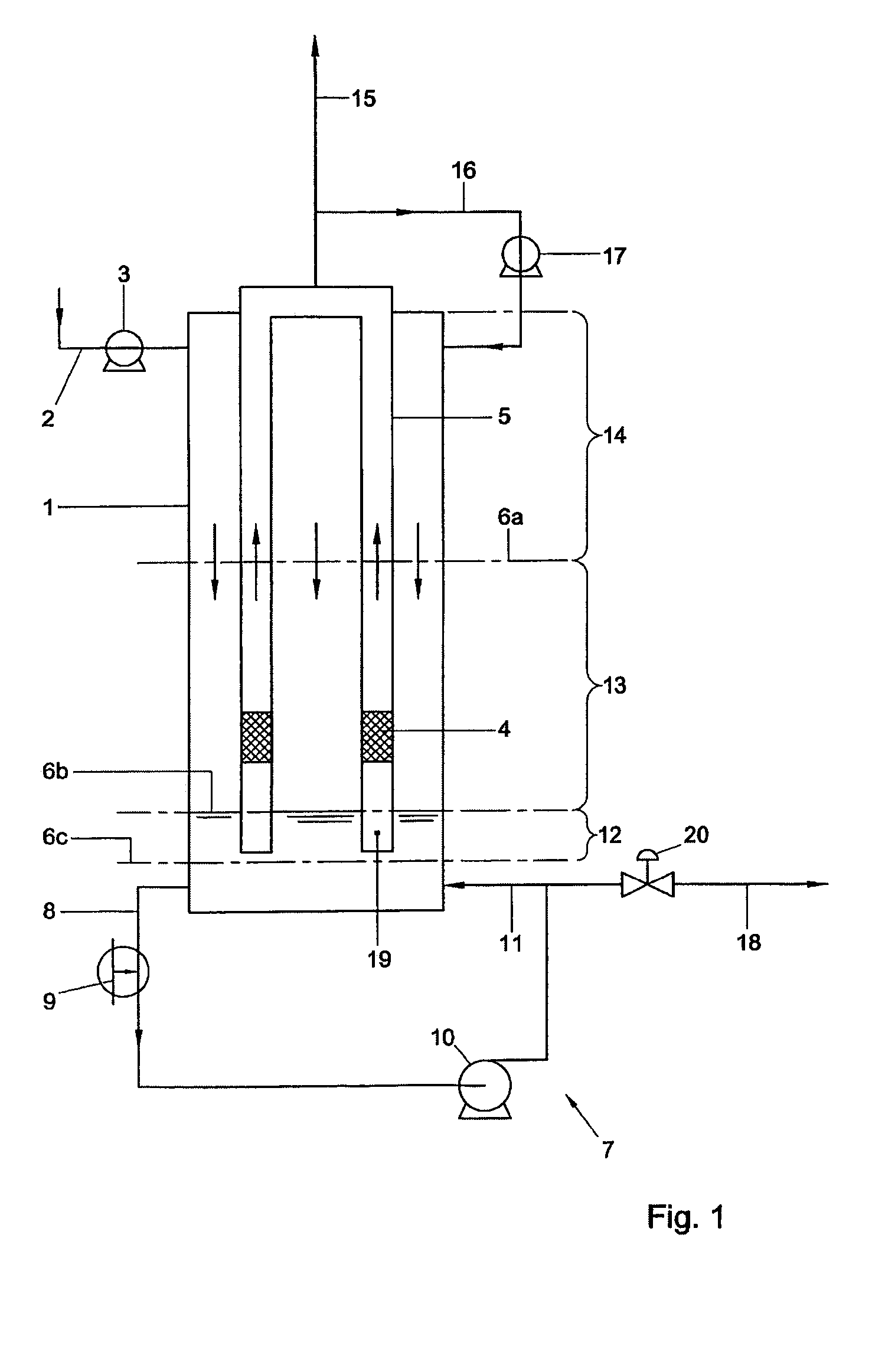 Method and apparatus for processing a suspension