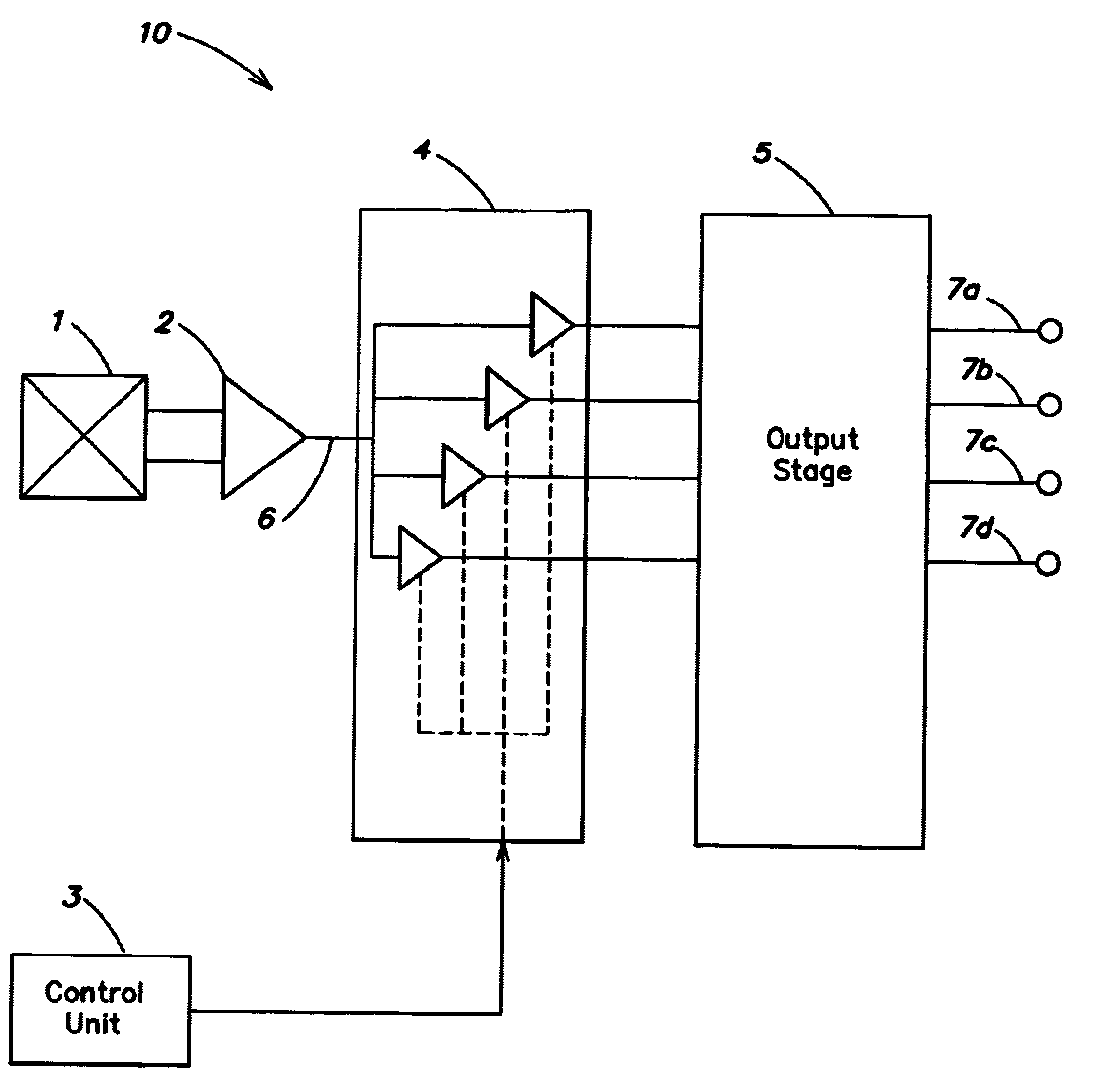 Integrated circuit with a sensor element for providing an encoded output signal