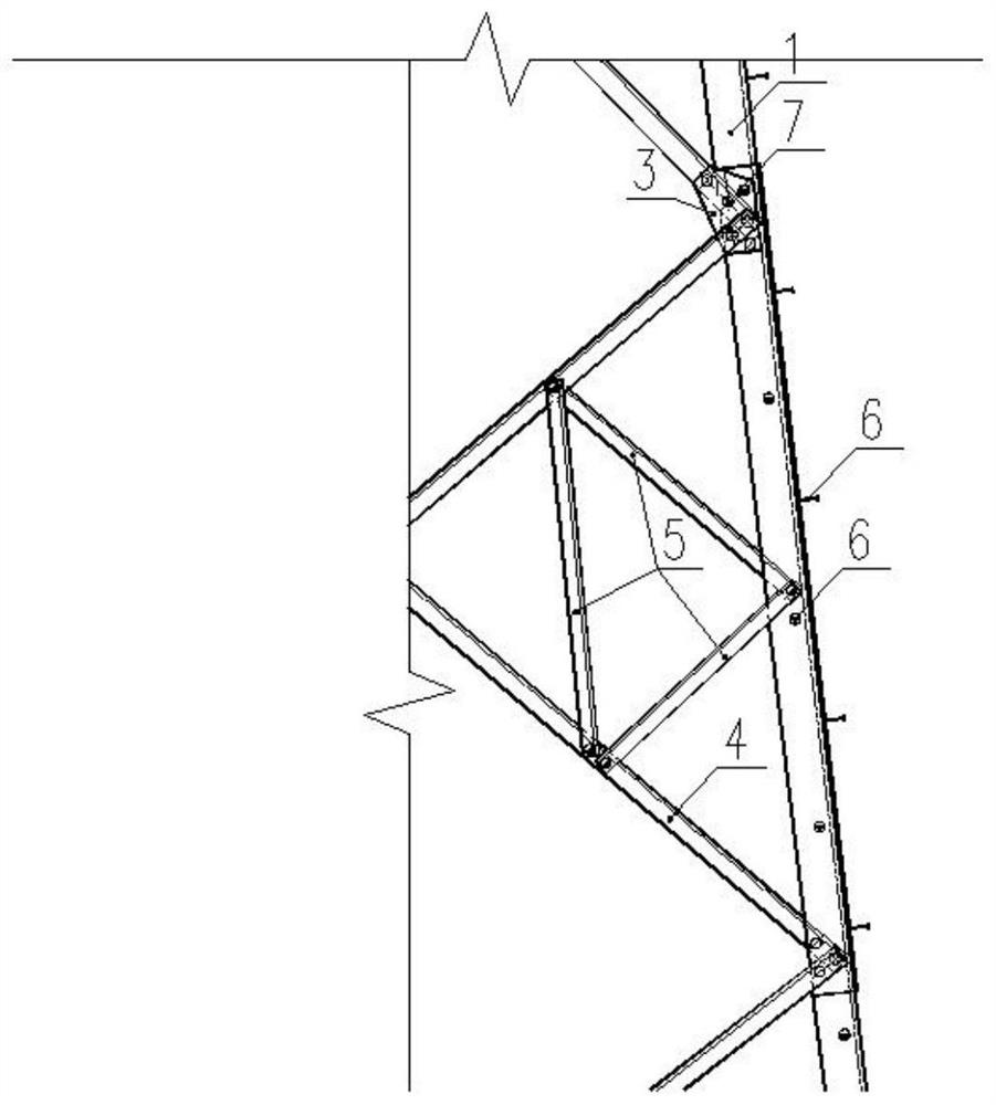 Reinforcing method for improving net section strength of externally-attached plate type old line iron tower