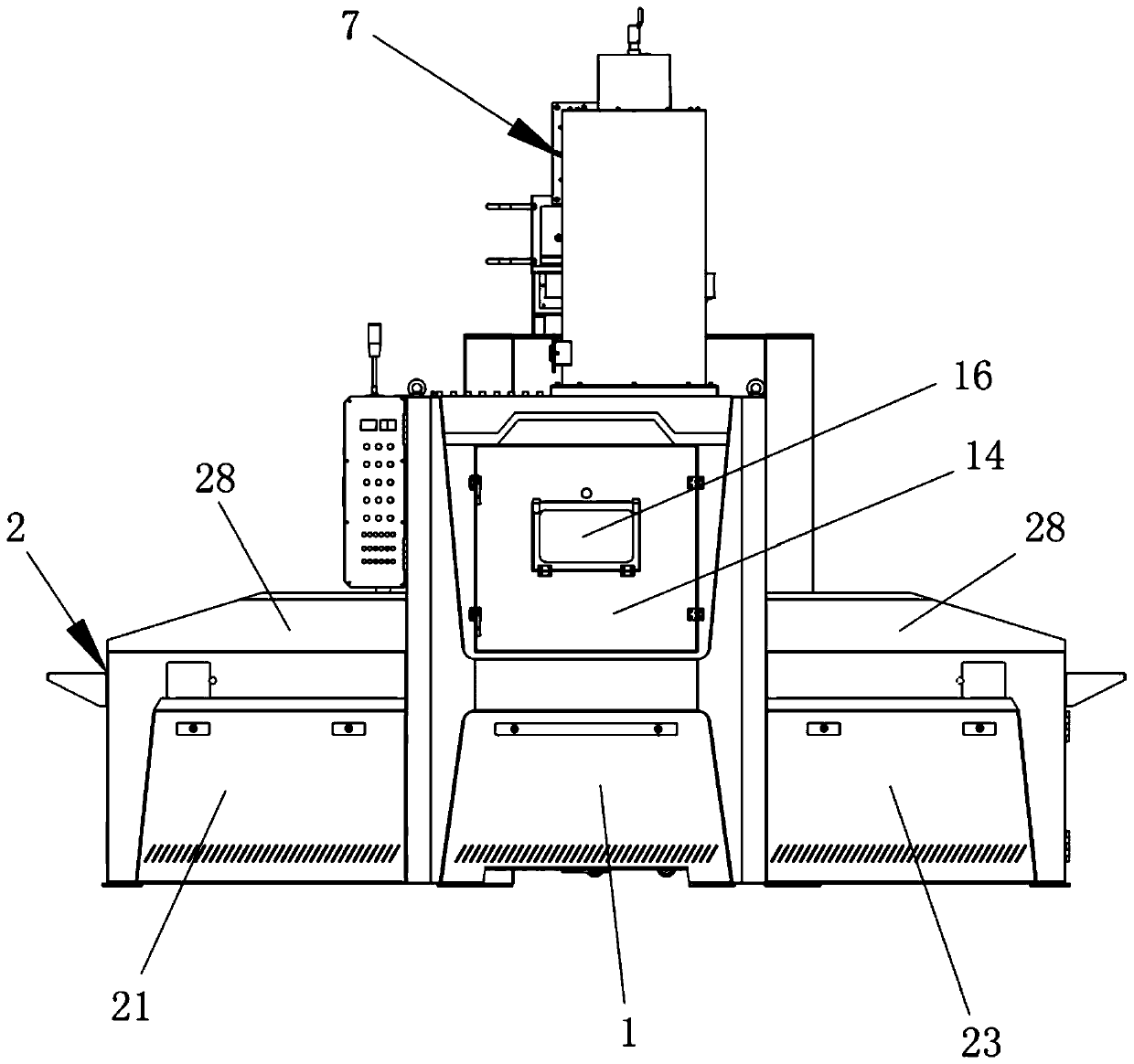 Conveying type automatic sand-blasting machine