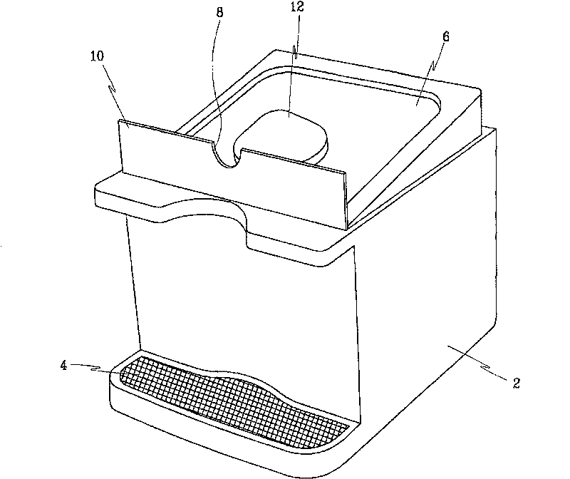 Apparatus for cooling quickly of water put in bag in box