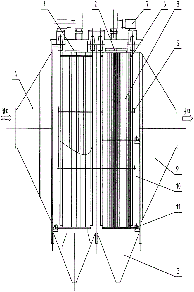 Micro-unit crossflow type anode device of electric precipitator