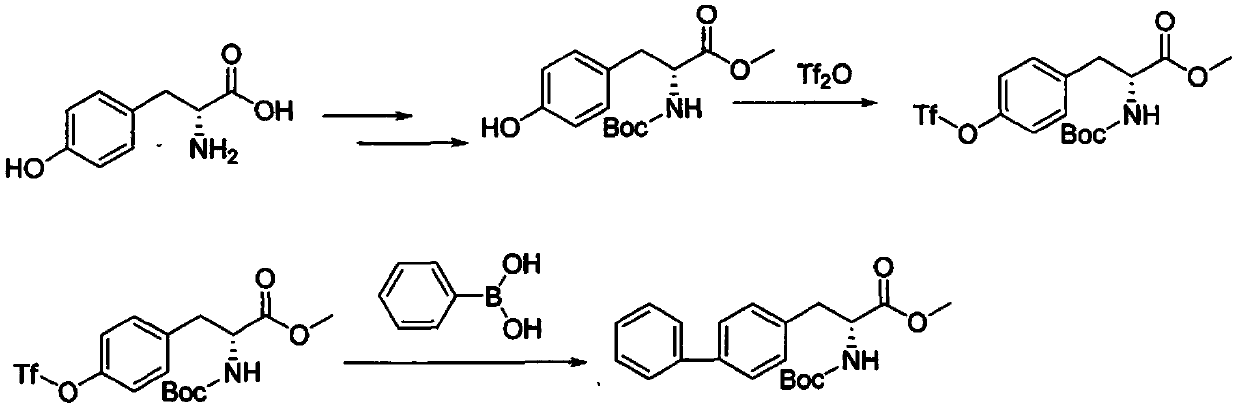 The method for synthesizing d-biphenylalanine
