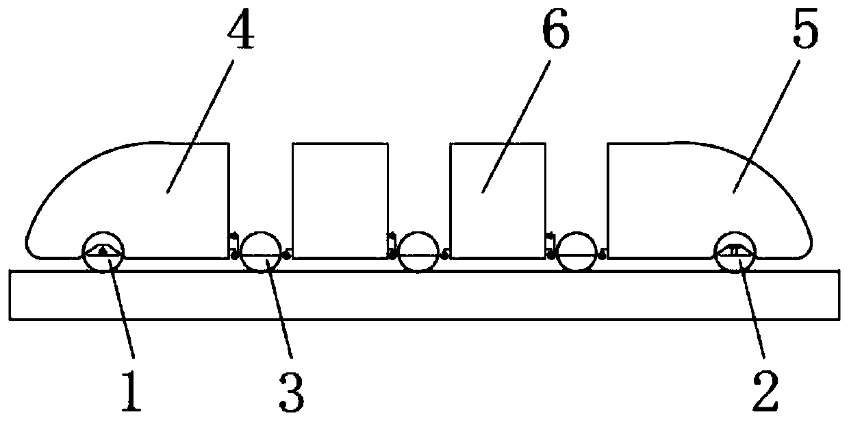 Single-shaft excursion train hinge system