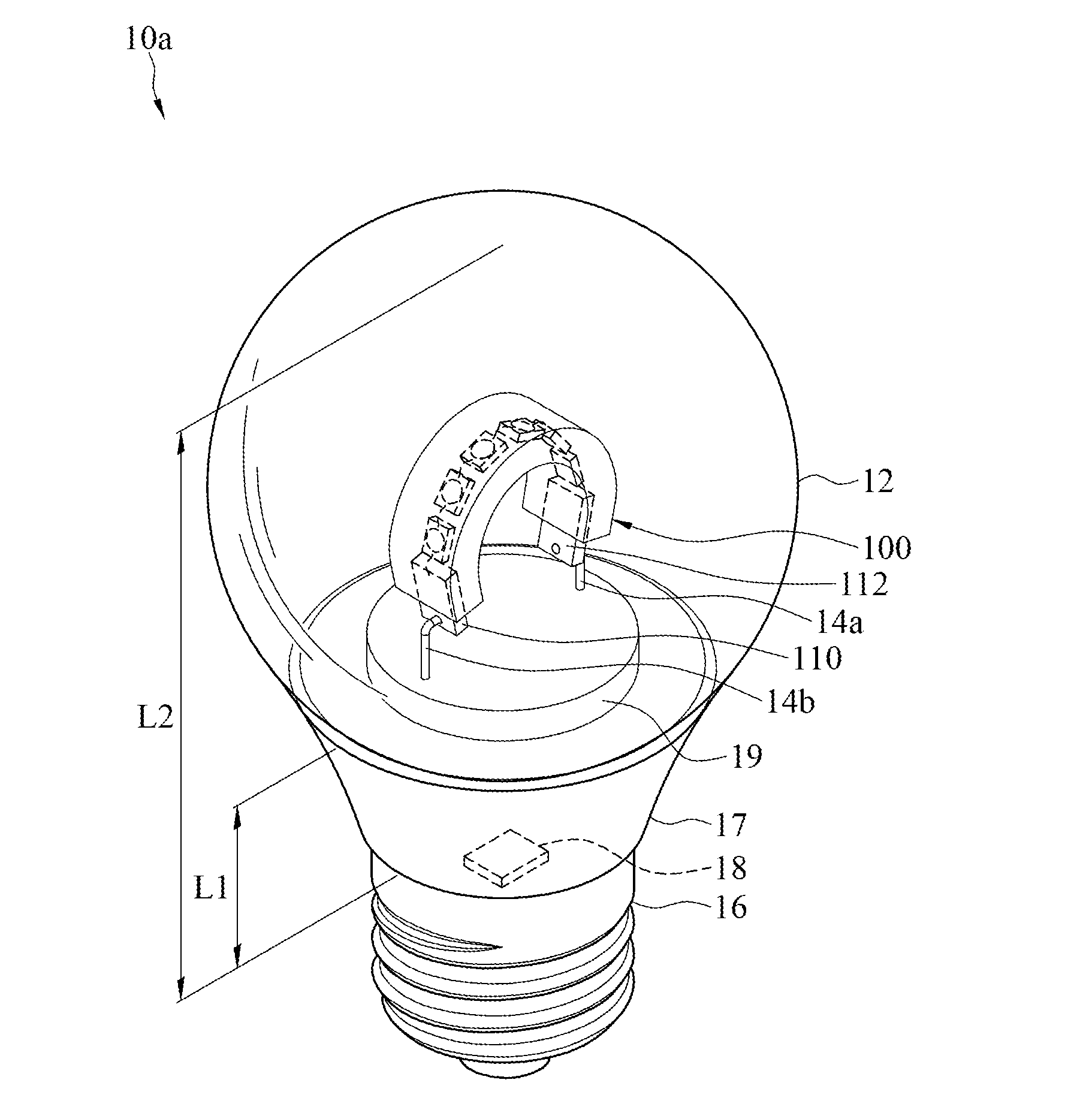 LED light bulb and LED filament thereof