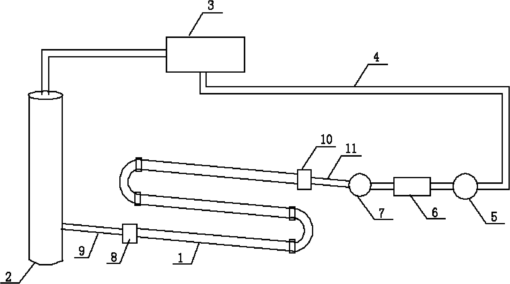 Forced circulation evaporation-cooled device for stator winding of wind driven generator