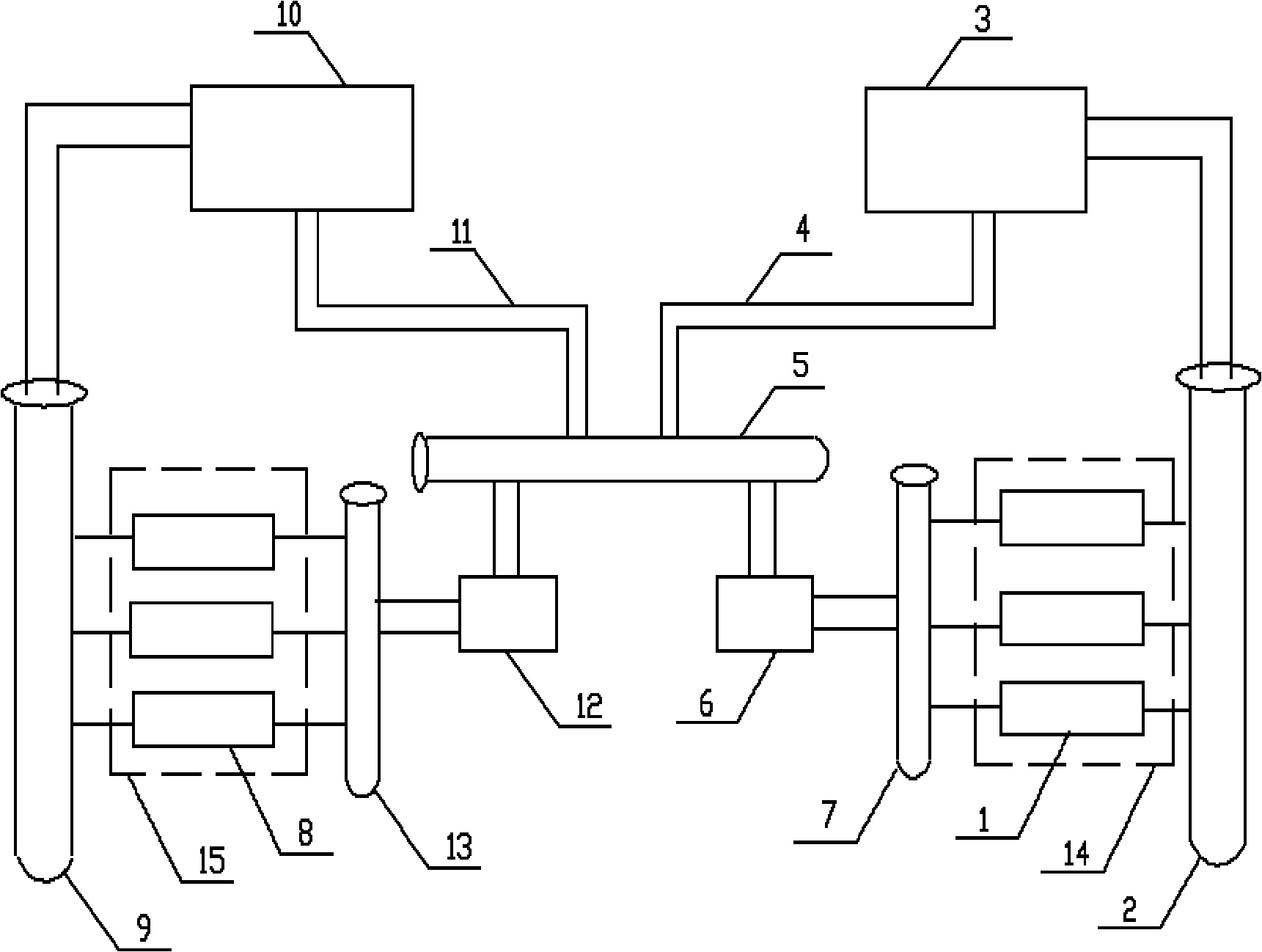 Forced circulation evaporation-cooled device for stator winding of wind driven generator