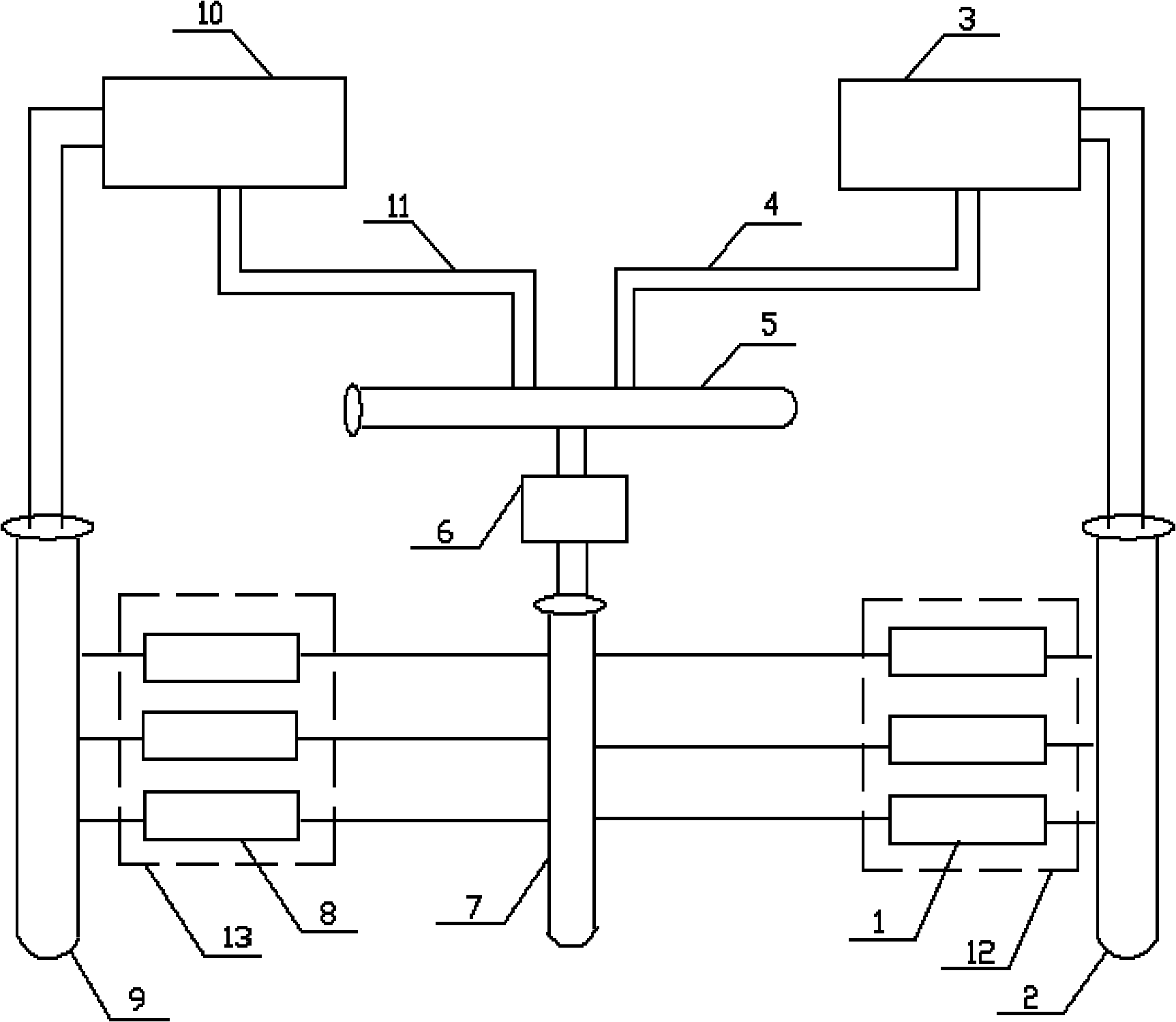 Forced circulation evaporation-cooled device for stator winding of wind driven generator