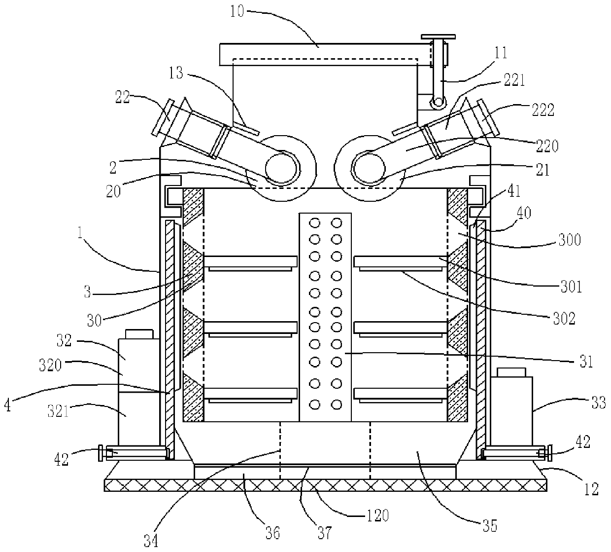 An anti-infection isolation and disinfection device for medical waste