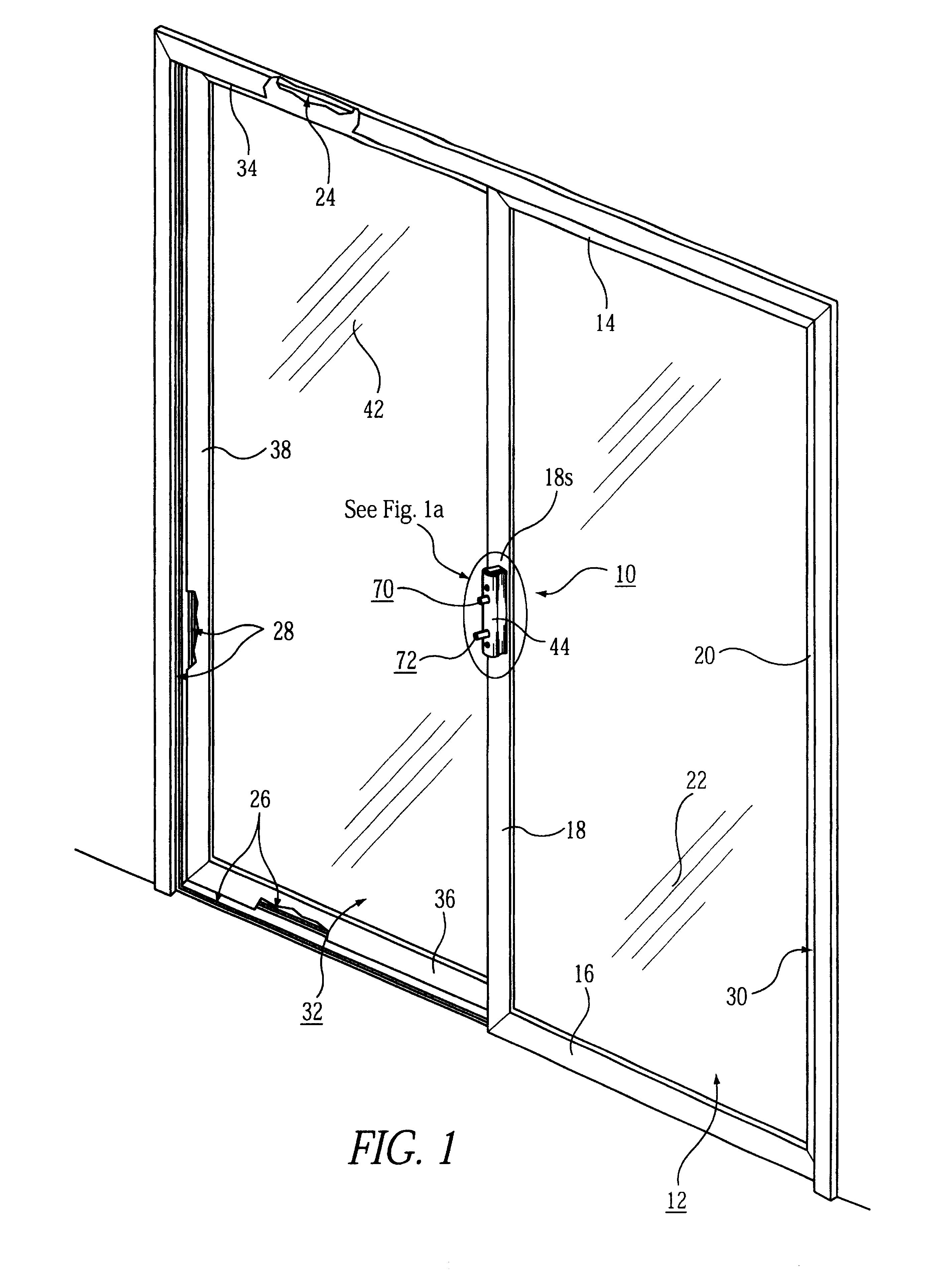 Window and sliding glass door having push button locking mechanism