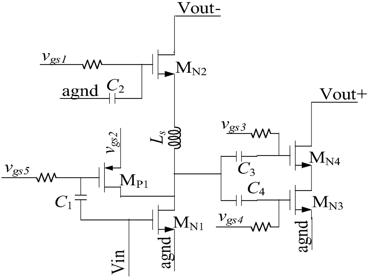 Cascaded distributed low-noise amplifier