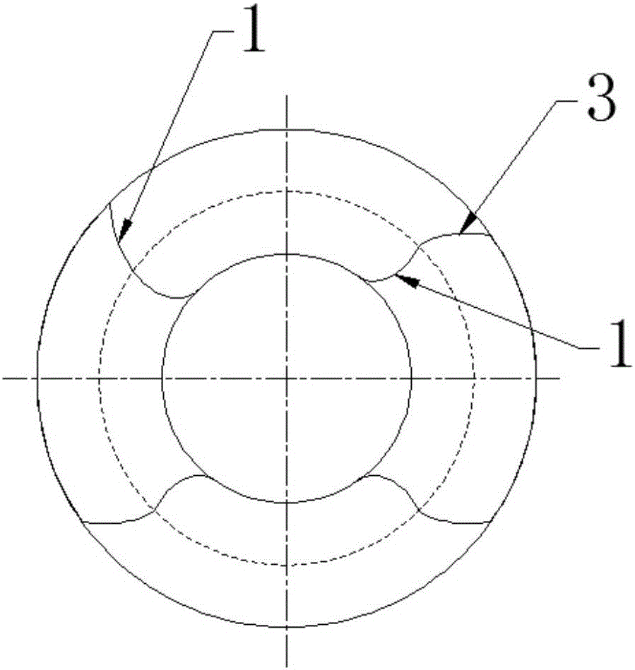 Asymmetric-tooth-shaped two-end spiral screw with involute force transmission side