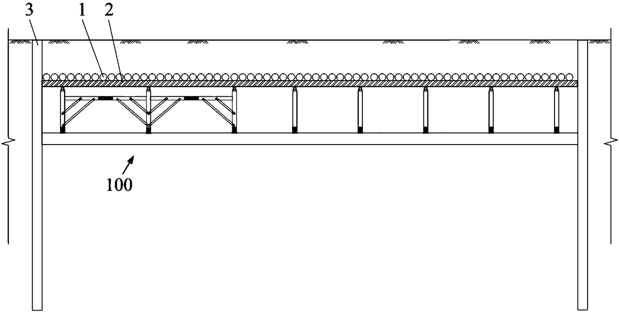 Temporary supporting system and application method thereof