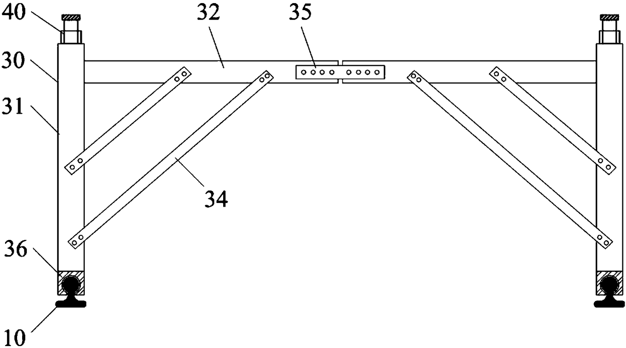 Temporary supporting system and application method thereof