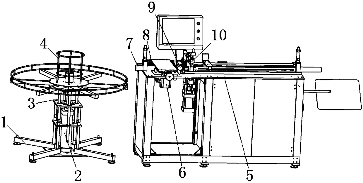 A car hose cutting machine