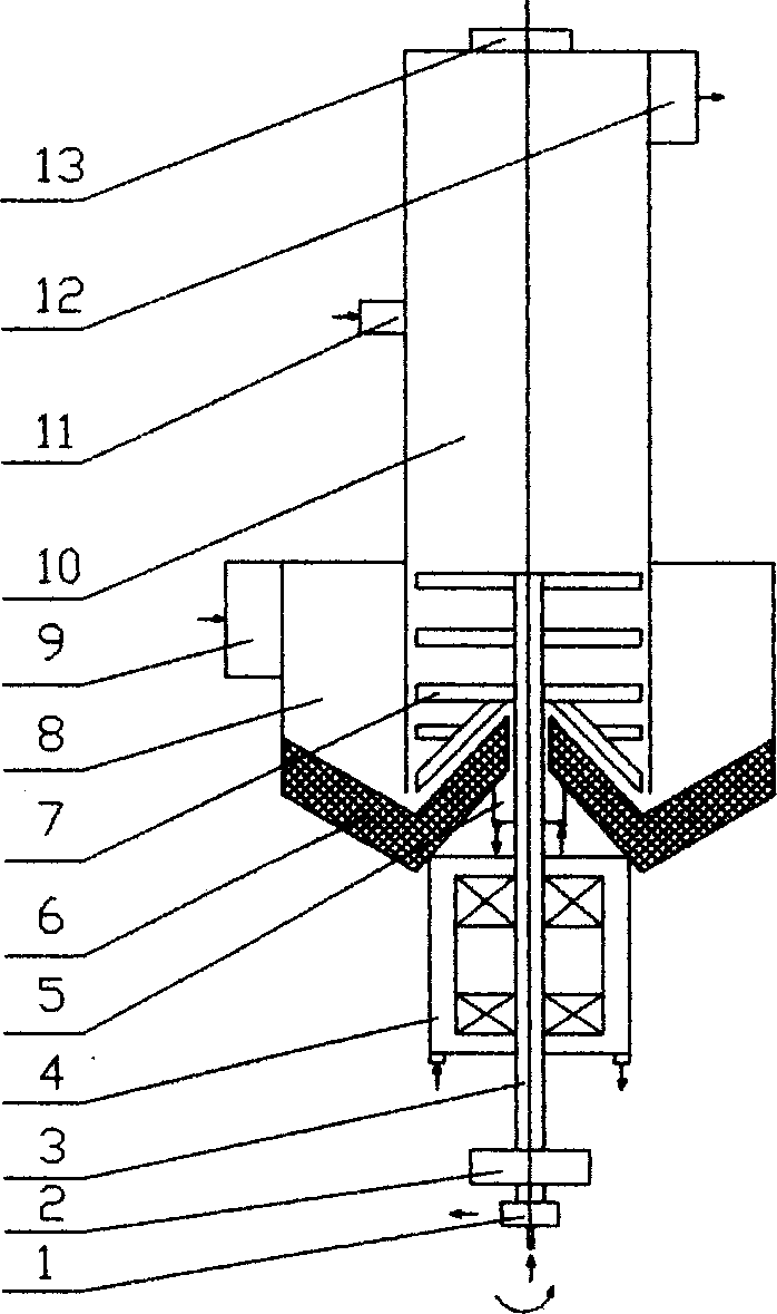 Swirl spouting device for drying sludge