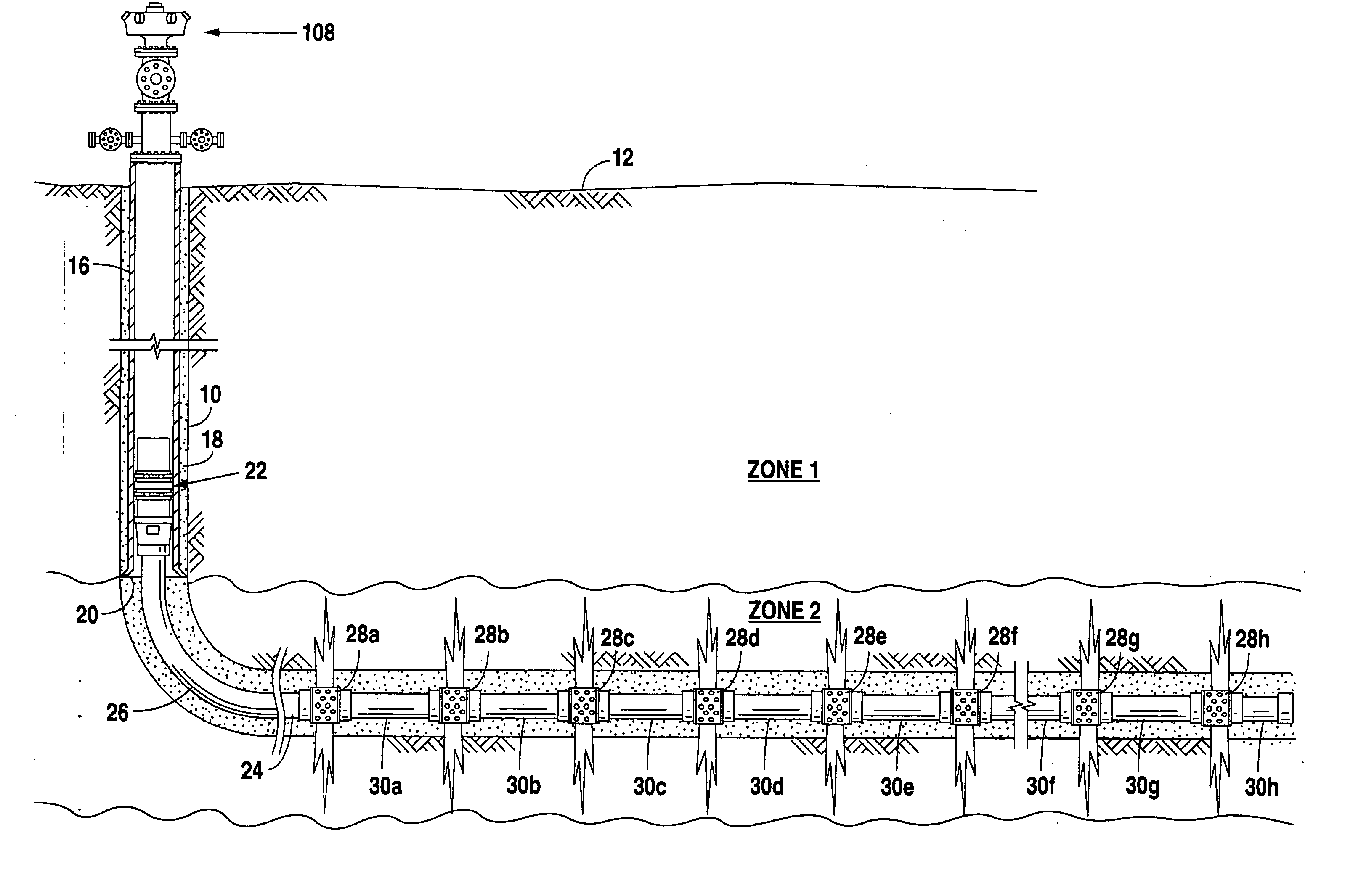 Method and apparatus for cementing production tubing in a multilateral borehole