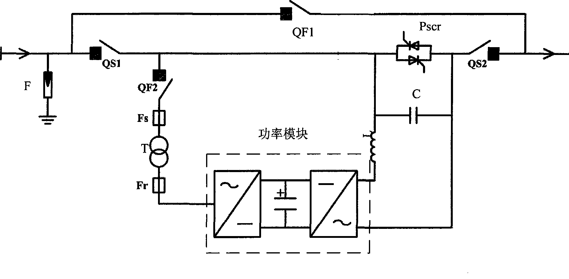 Laboratory test device and method for dynamic electric voltage recovery device