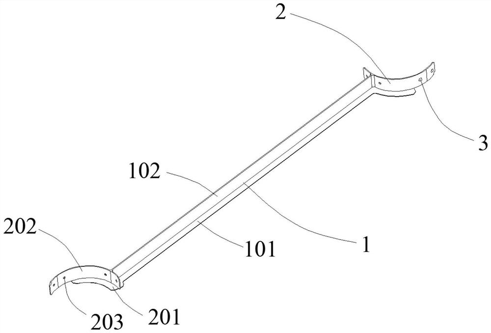 Modular composite material reinforcing rib structure and rib plate