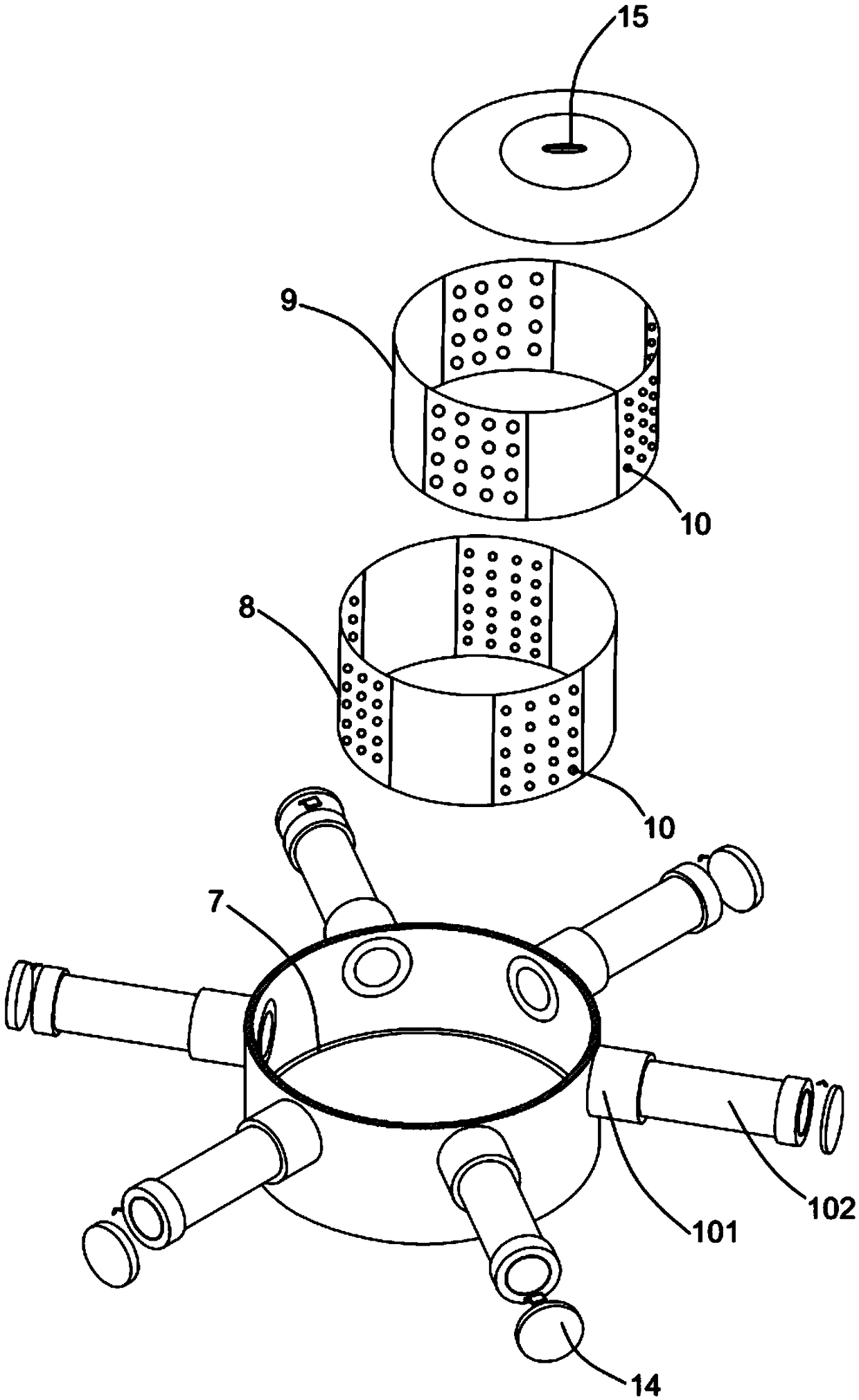 Sewage purification biological medicament and matched feeding device thereof