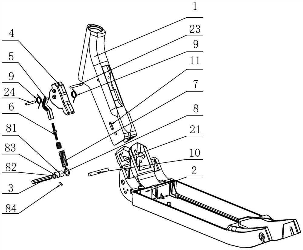 Scooter folding mechanism