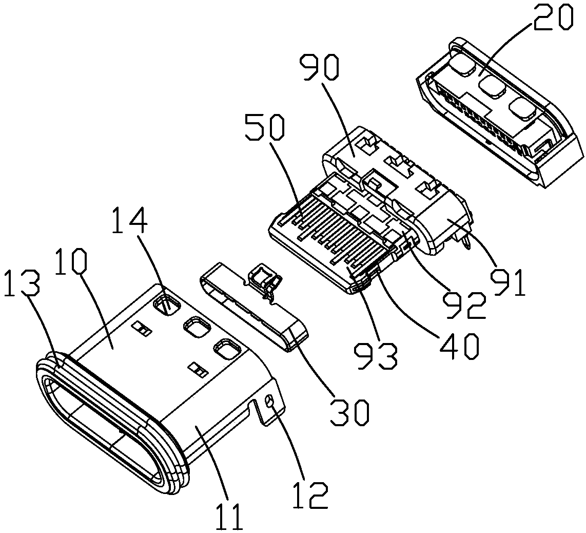 High-current usb Type C socket and manufacturing method thereof