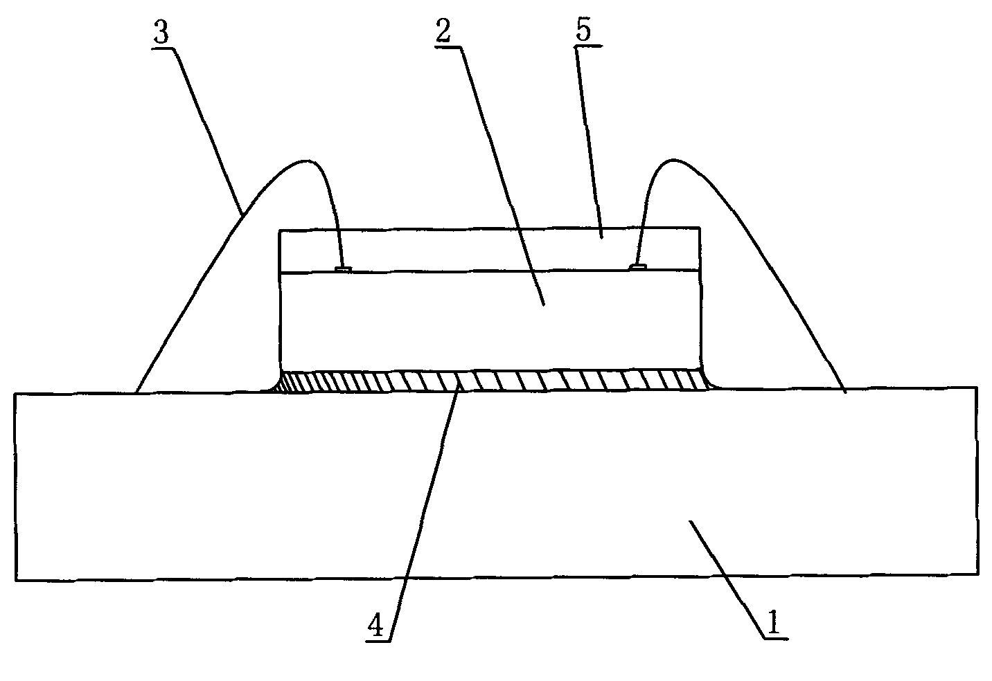 Multipoint dispensing process and LED (light emitting diode) device