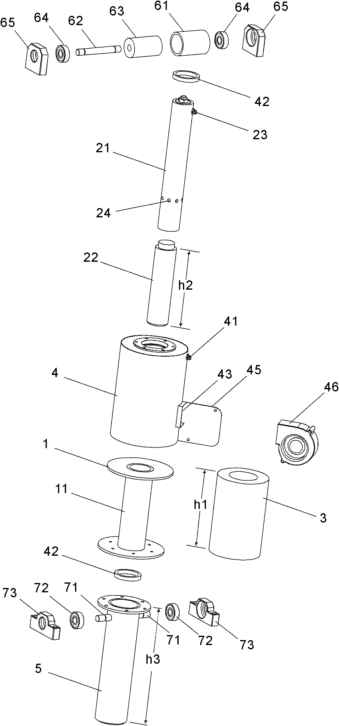 Linear dynamic device of spiral electromagnet