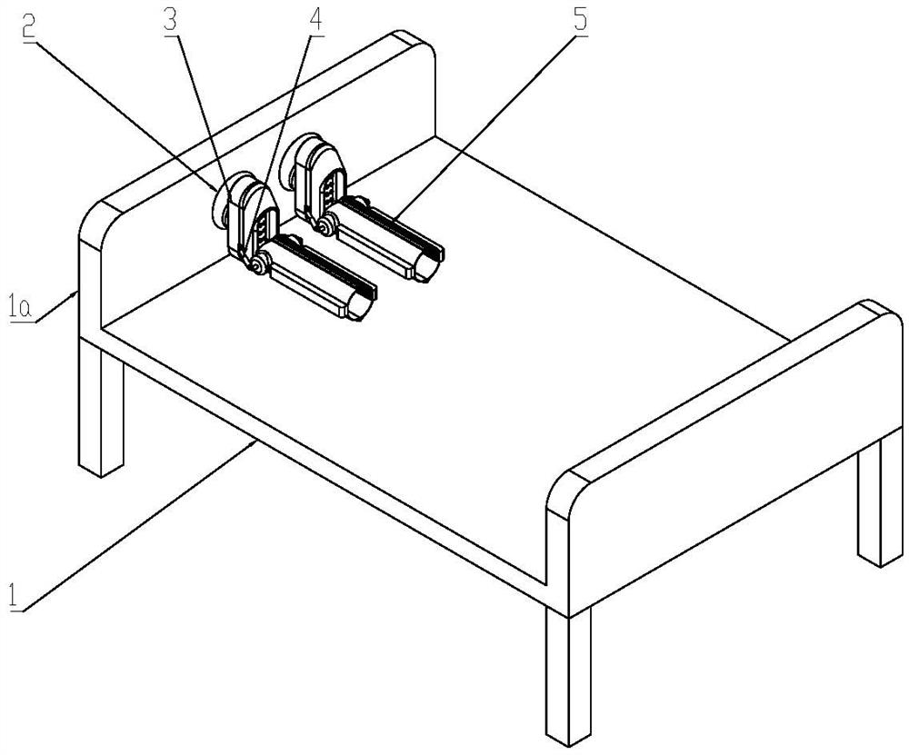 Rehabilitation massage bed for paralyzed legs and feet