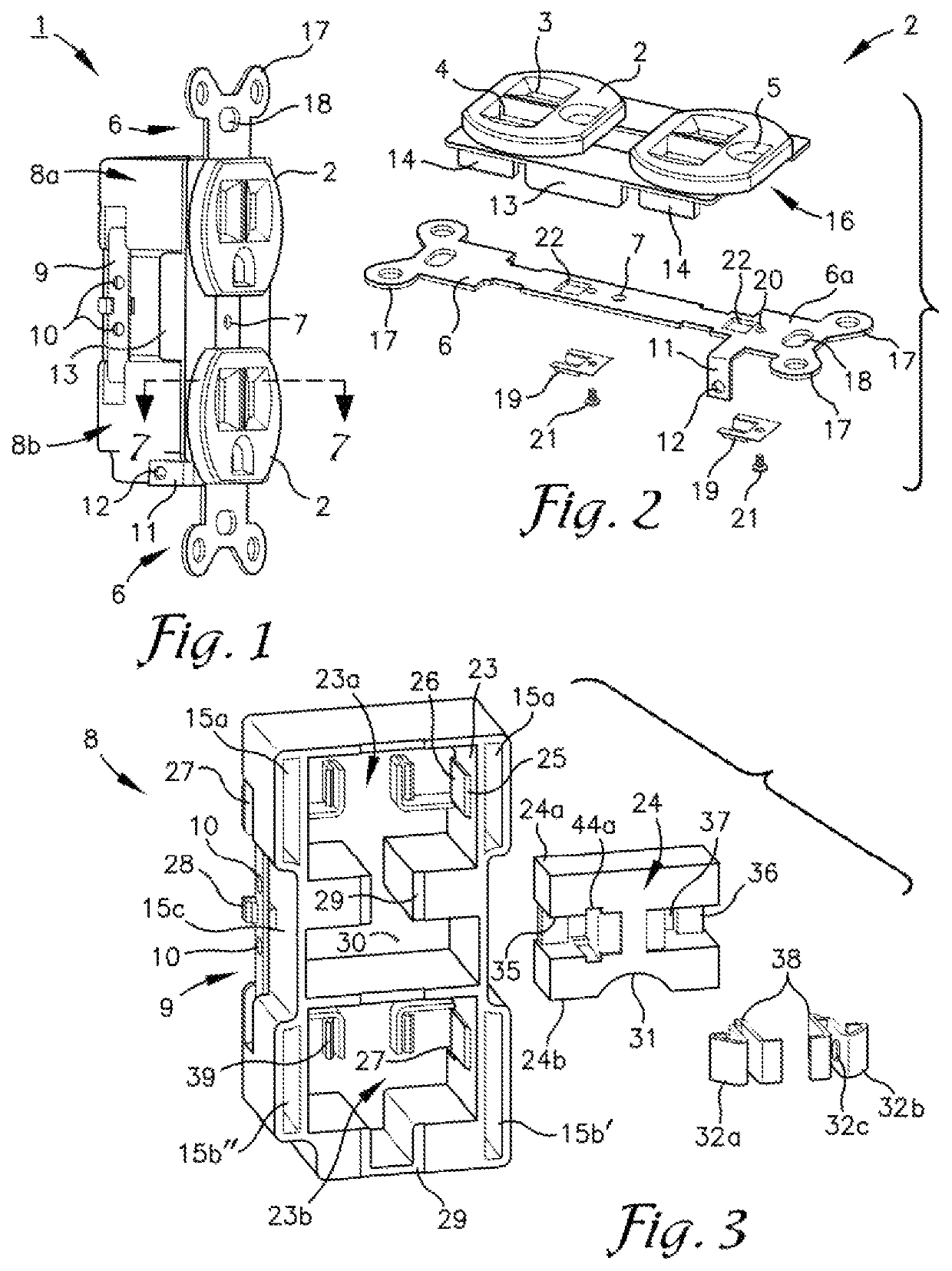 Tamper resistant power receptacle