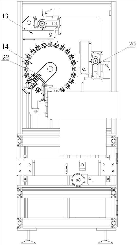 Nail polish brush end face arc forming device