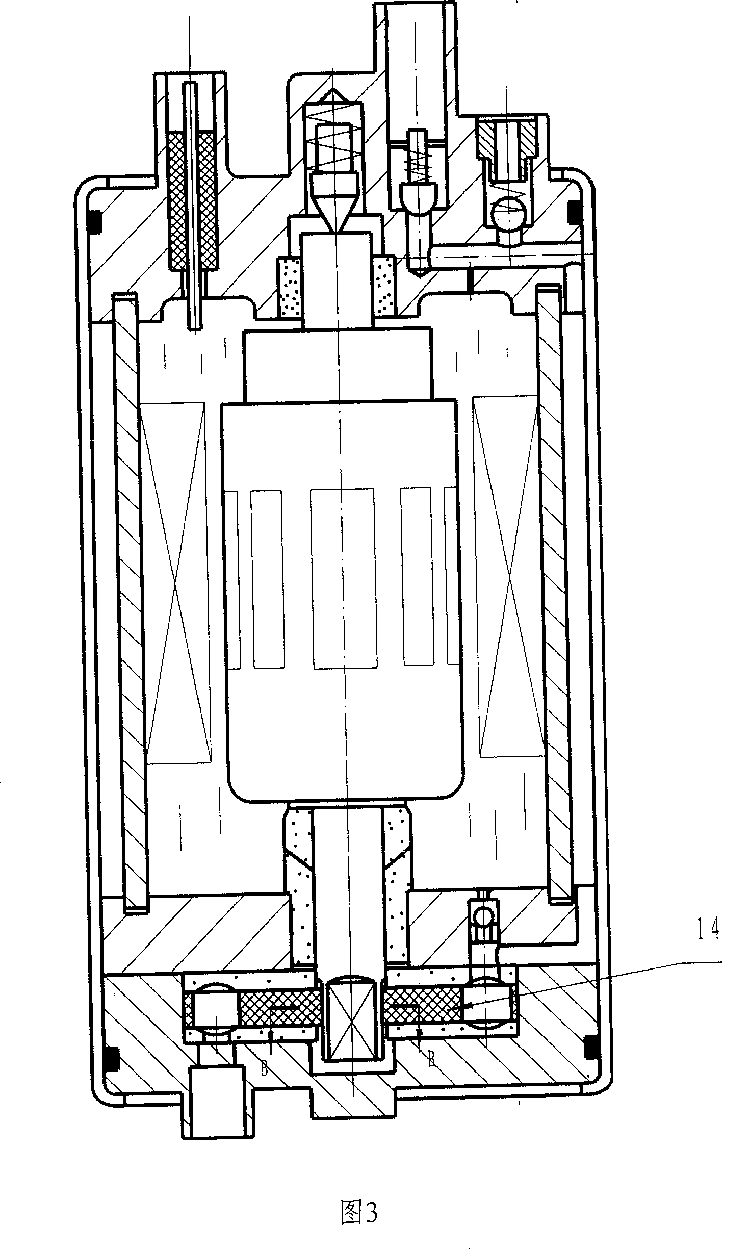 Electric fuel pump suitable for fuel containing alcohol