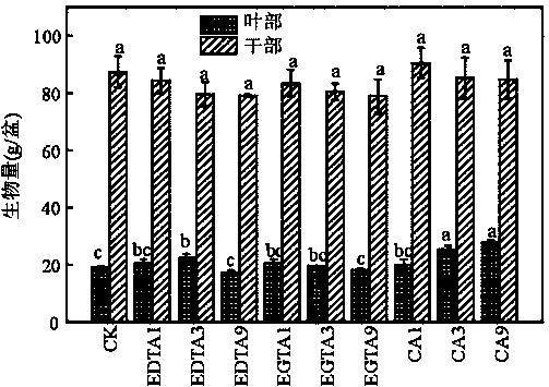 Method for performing treatment on heavy metal contaminated soil by combining plants and chelating agent