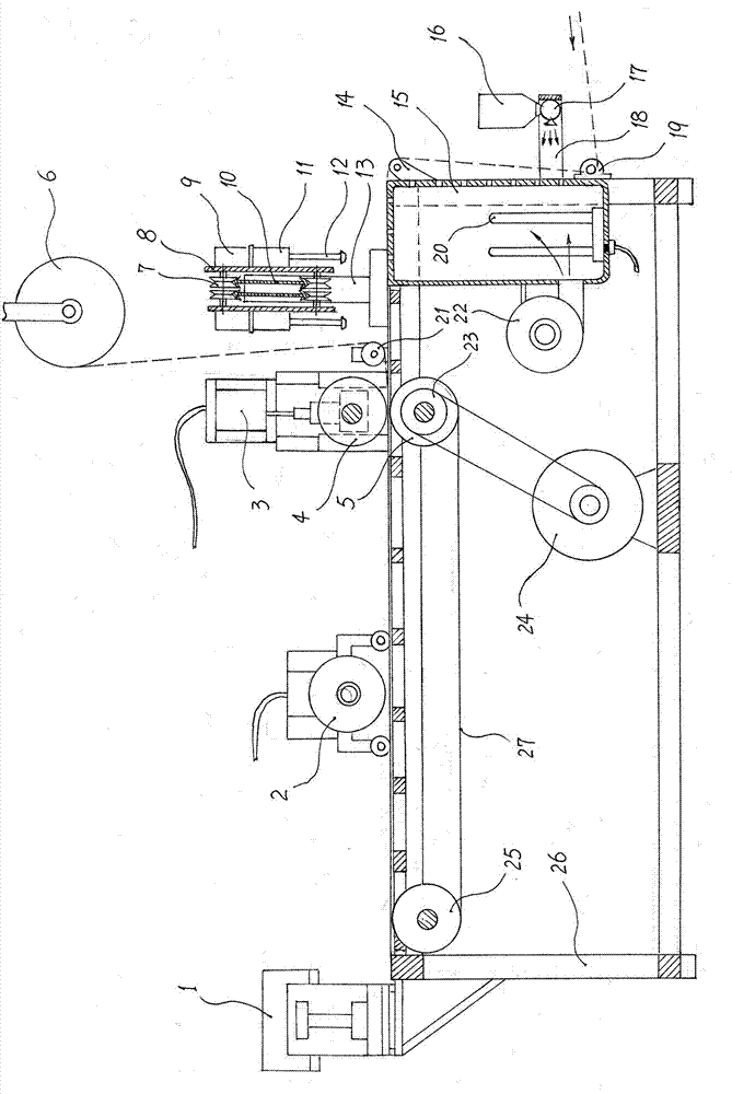 Device for automatically producing electric blanket