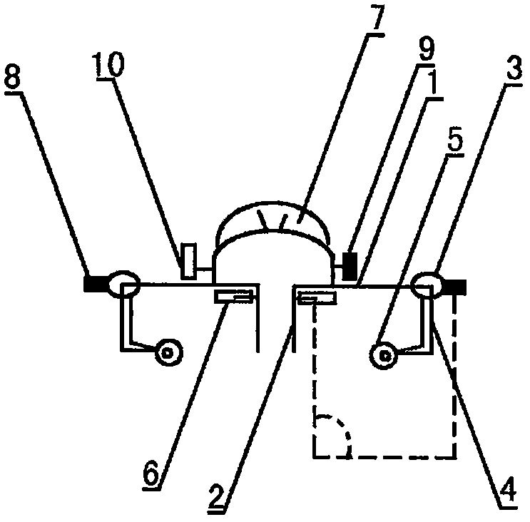 H-beam steel straightening machine frange plate perpendicularity detection apparatus