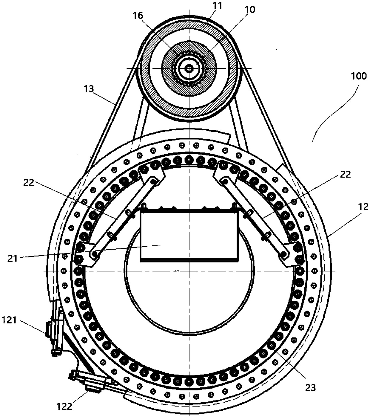 Blade pitch variation device of wind power generating unit