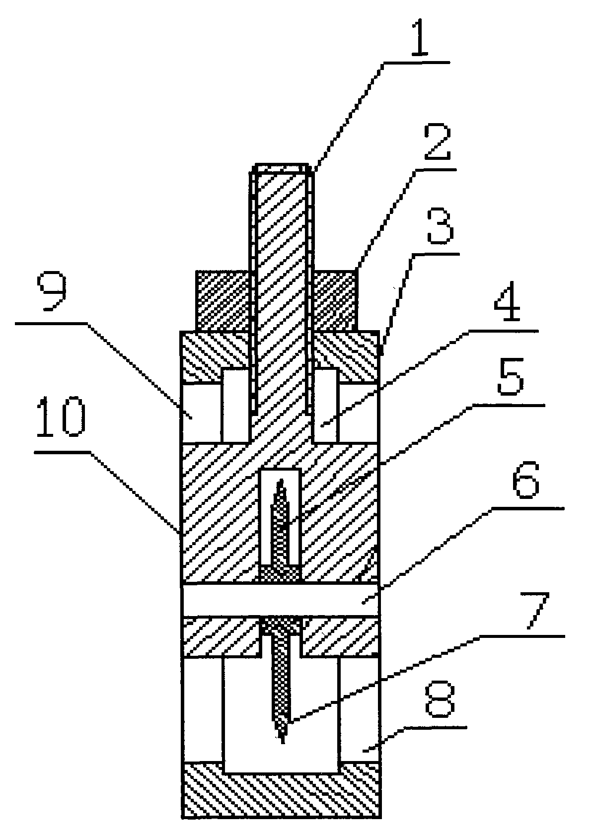 Novel press screw rod locking mechanism