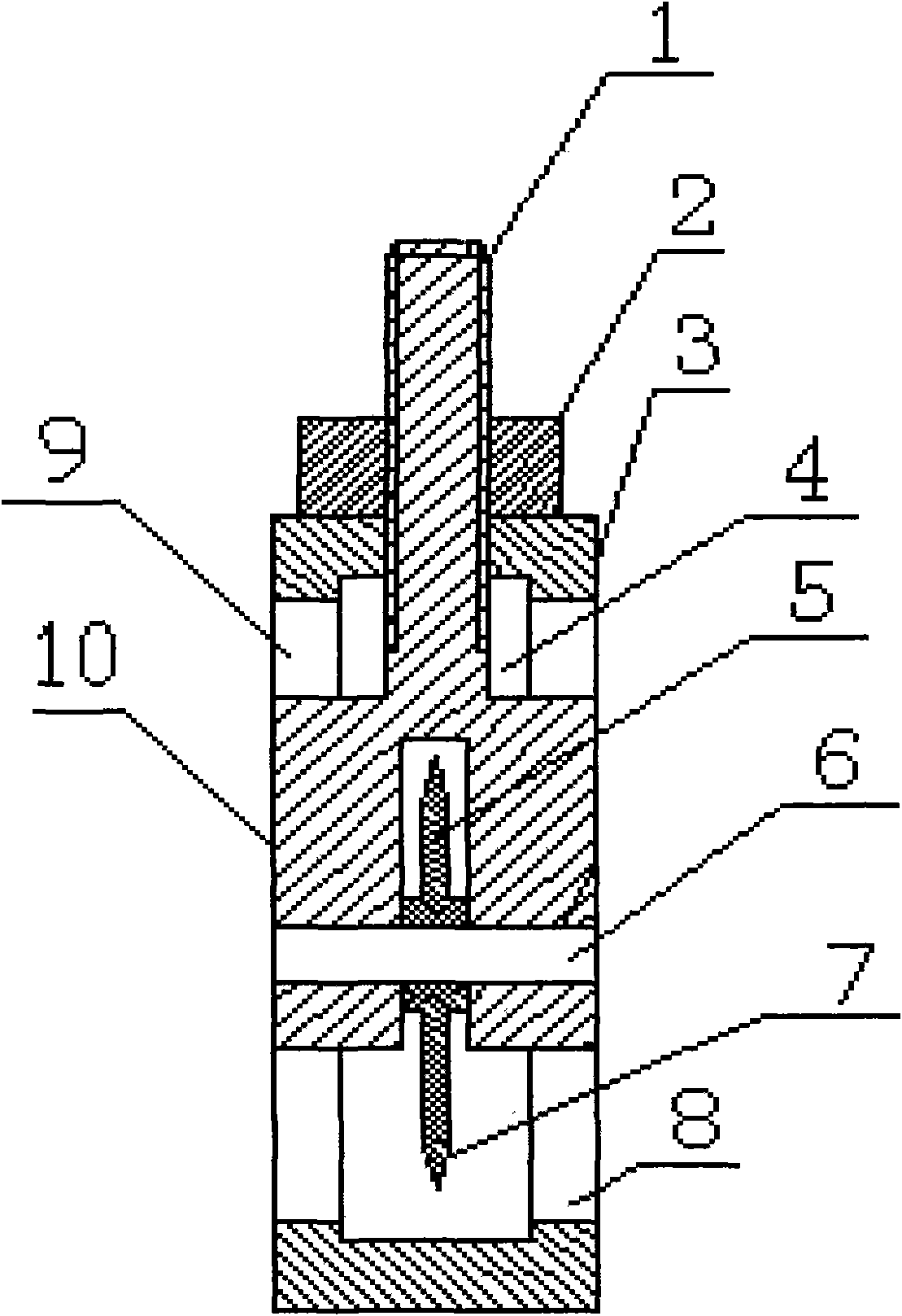 Novel press screw rod locking mechanism